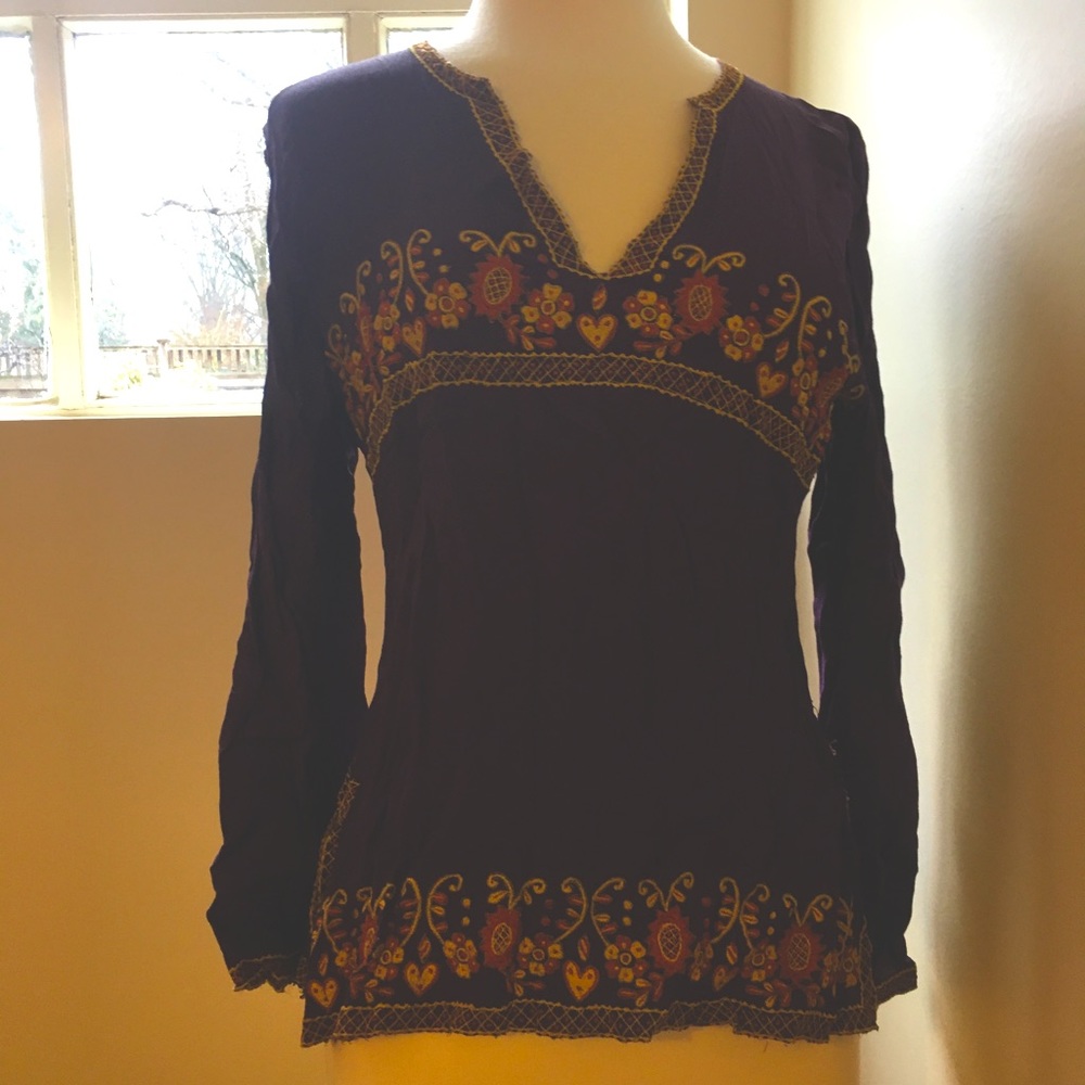V Neck Tunic length blouse from Anthropologie